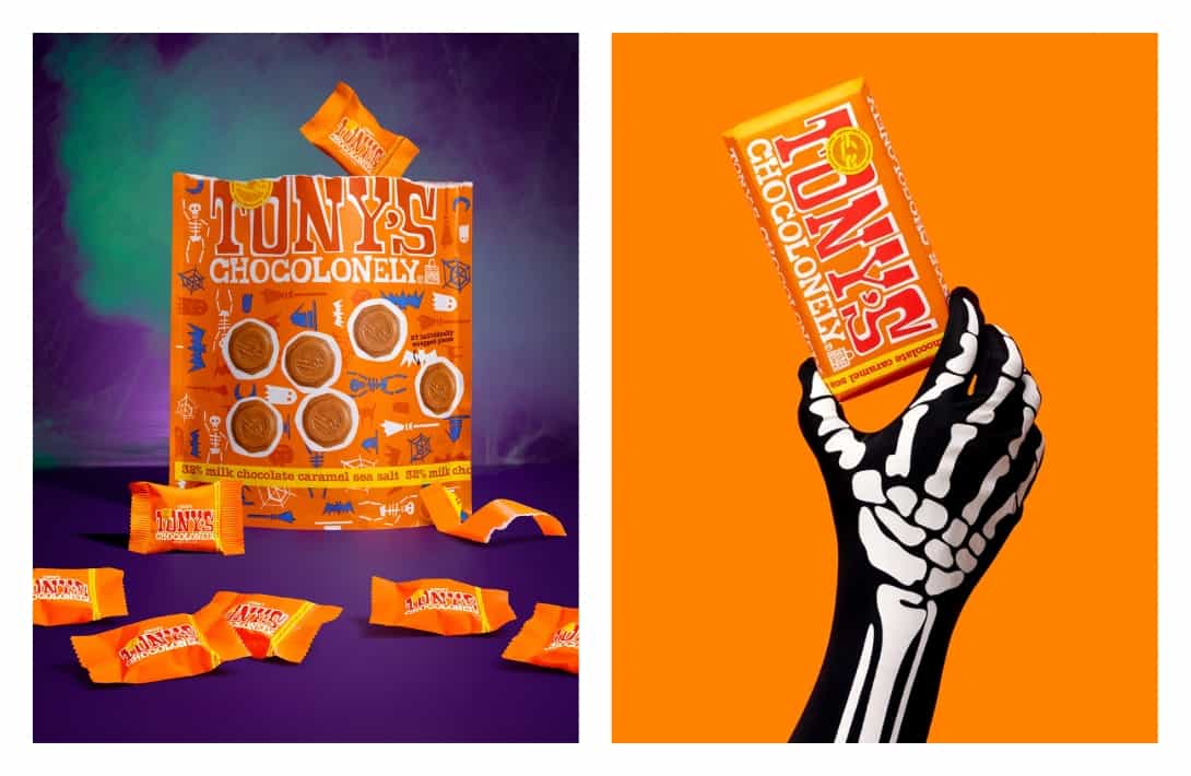 Eco-Friendly Candy Brands For A Sustainable &amp; Sweet Halloween Images by Tony’s Chocolonely #ecofriendlycandy #ecofriendlyhalloweencandy #sustainablecandy #sustainablehalloweencandy #ecofriendlycandypackaging #sustainablecandywrappers #sustainablejungle