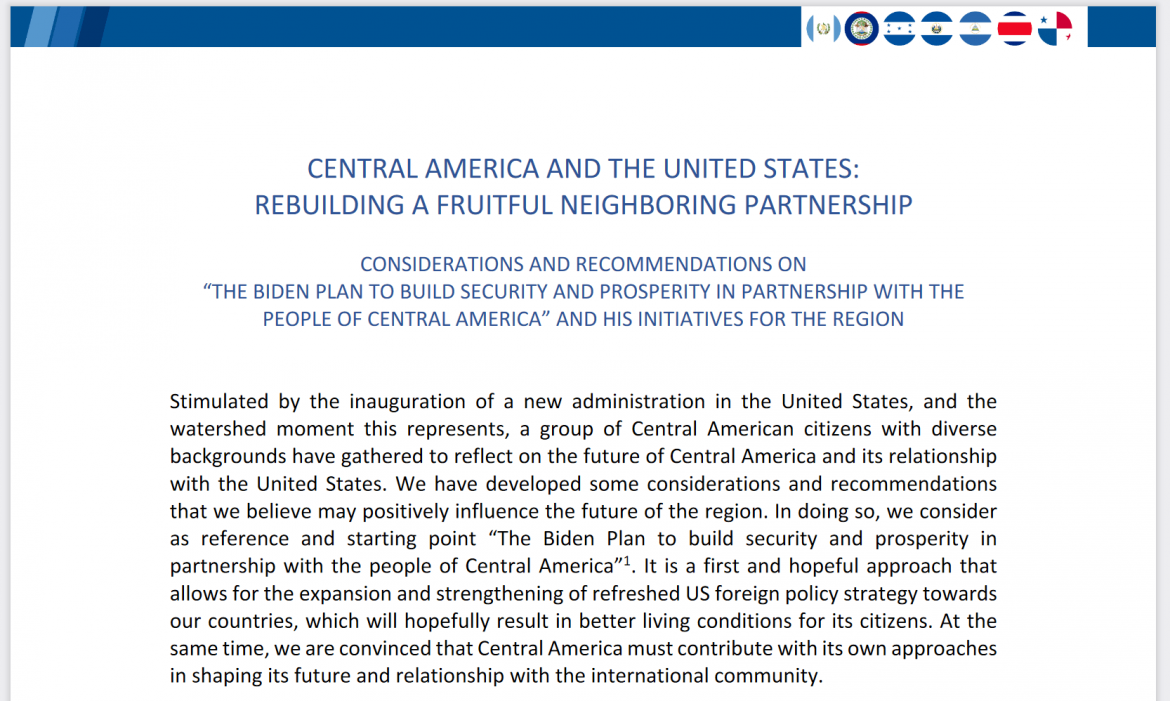 Biden Plan Central America statement leaders