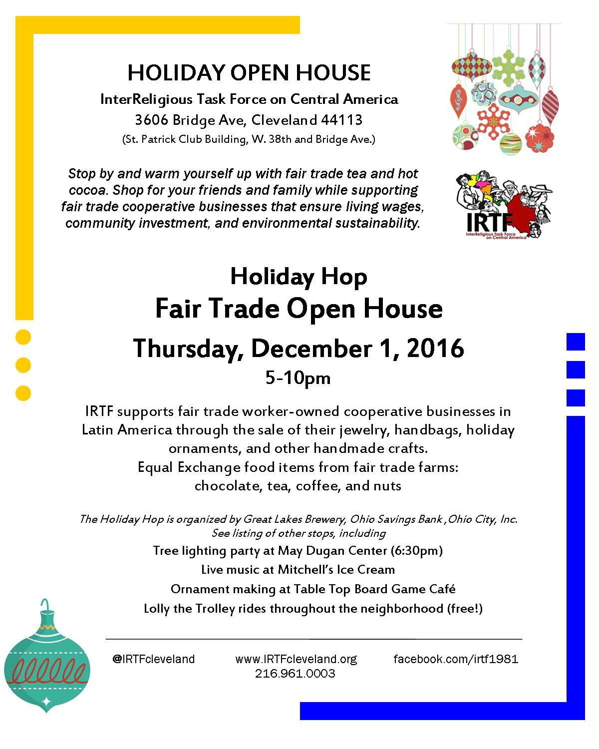 holiday open house interreligious task force on central america holiday open house flyer